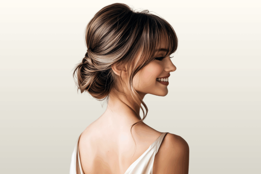Coiffure événementielle, chignon élégant monté / Formal event updo styling hair